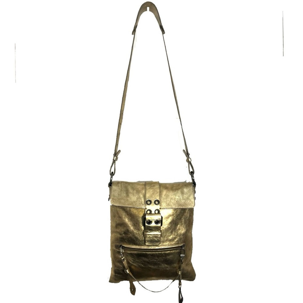 Vintage Italian Designer Leather Crossbody Bag